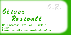 oliver rosivall business card